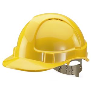 Yellow FortiHelm® Vented Comfort Safety Helmet
